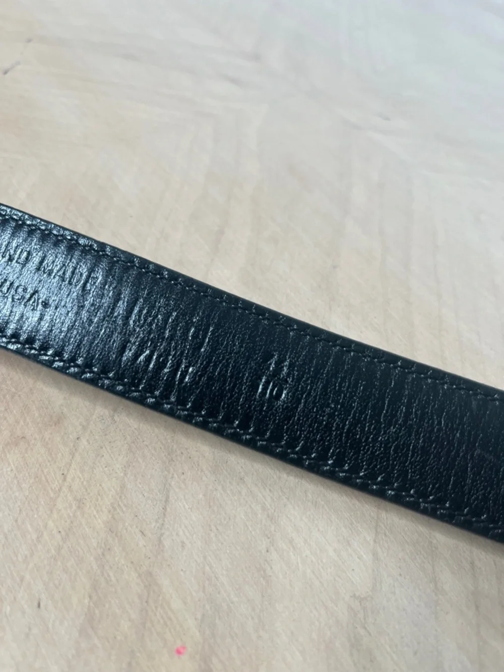 Galco Black Leather Men’s Belt with Silver Buckle Size 44